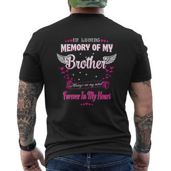 In Loving Memory Of My Brother For Brother Lives In Heaven Mens Back Print T-shirt - Thegiftio UK