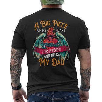 In Loving Memory Dad Angel Wing In My Heart Men's T-shirt Back Print - Monsterry CA