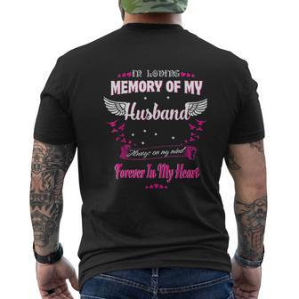 In Loving Memory Of My Husband Forever In My Heart Mens Back Print T-shirt - Thegiftio UK