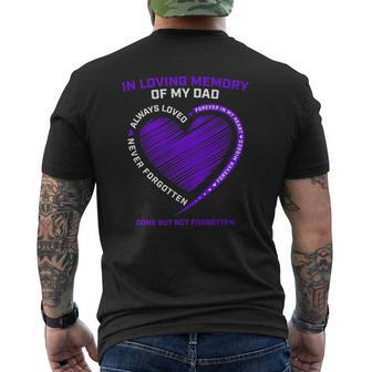 In Loving Memory S Dad Father Daddy Heaven In Memory Mens Back Print T-shirt | Mazezy