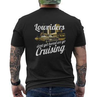 Lowriders Low Rider Muscle Car Mens Back Print T-shirt | Mazezy