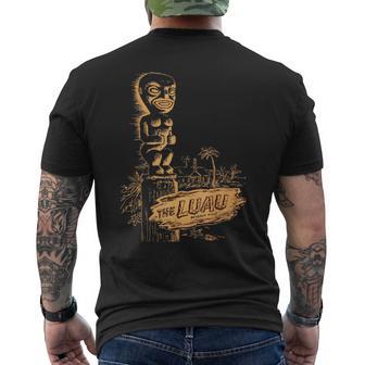 The Luau Beverly Hills California Vintage Tiki Bar Men's T-shirt Back Print - Monsterry DE