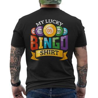 My Lucky Bingo Bingo Player Men's T-shirt Back Print - Seseable