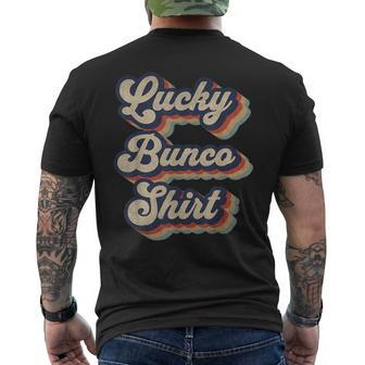 Lucky Bunco Vintage Bunco Dice Game Men's T-shirt Back Print - Monsterry UK