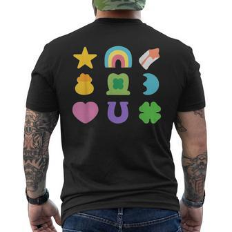 Lucky Cereal Marshmallow Shapes Magically Charms Delicious Men's T-shirt Back Print - Thegiftio UK