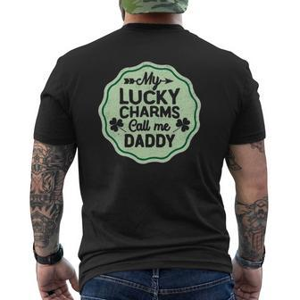 My Lucky Charms Call Me Daddy St Patrick's Day Mens Back Print T-shirt | Mazezy