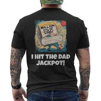 Lucky Dad Jackpot Winner Ultimate Prize Father's Day Men's T-shirt Back Print - Seseable