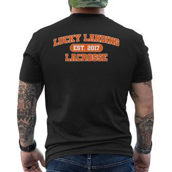 Lucky Landing Lacrosse Est 2017 Men's T-shirt Back Print - Monsterry