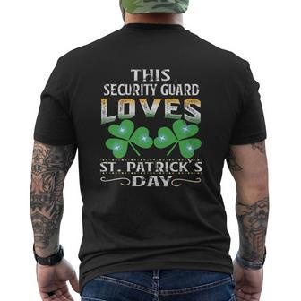 Lucky Shamrock This Security Guard Loves St Patricks Day Job Title Mens Back Print T-shirt - Thegiftio UK
