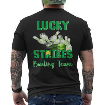 Lucky Strikes Matching Bowling Team St Patrick's Day Men's T-shirt Back Print - Thegiftio UK