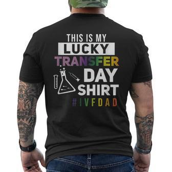 This Is My Lucky Transfer Day Ivf Dad Men's T-shirt Back Print - Monsterry AU