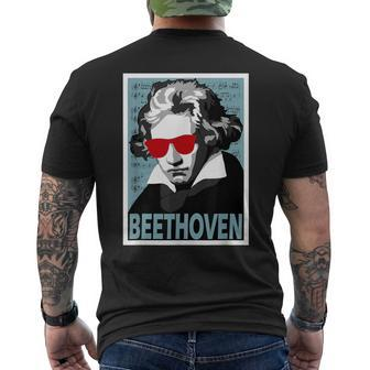 Ludwig Van Beethoven Poster Style Graphic Men's T-shirt Back Print - Monsterry