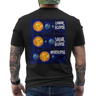 Lunar Eclipse Solar Apocalypse Astrology Science Meme Men's T-shirt Back Print - Monsterry