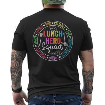 Lunch Hero Squad Lunch Lady School Cafeteria Worker Men's T-shirt Back Print | Mazezy DE