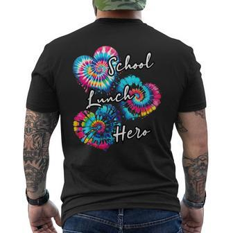 Lunch Hero Squad Tie Dye A Food Hearts School Lunch Hero Men's T-shirt Back Print - Monsterry CA