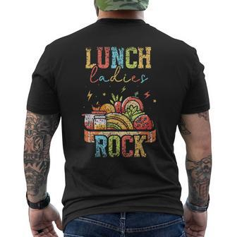Lunch Ladies Rock School Cafeteria Service Lunch Lady Men's T-shirt Back Print - Monsterry