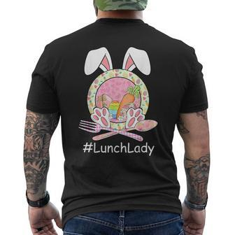 Lunch Lady Happy Easter Bunny Ears Rabbit Cafeteria Worker Men's T-shirt Back Print - Thegiftio UK