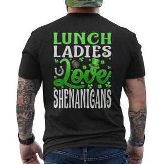 Lunch Lady Love Shenanigans St Patrick's Day Men's T-shirt Back Print - Seseable