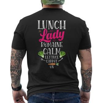 Lunch Lady Romaine Calm Lettuce Carrot On Lunch Lady Men's T-shirt Back Print - Monsterry AU