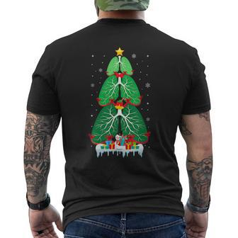 Lung Christmas Tree Respiratory Therapy Xmas Therapist Mens Back Print T-shirt - Thegiftio UK