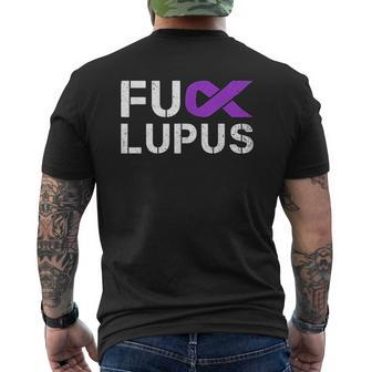 Lupus Awareness Month Purple Ribbon Mens Back Print T-shirt - Thegiftio UK