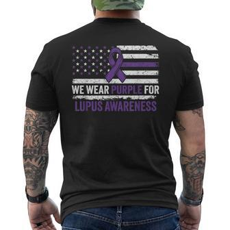 Lupus Awareness We Wear Purple For Lupus Awareness Men's T-shirt Back Print - Monsterry