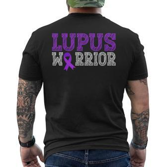 Lupus Warrior Purple Ribbon Lupus Awareness Month For Women Men's T-shirt Back Print | Mazezy