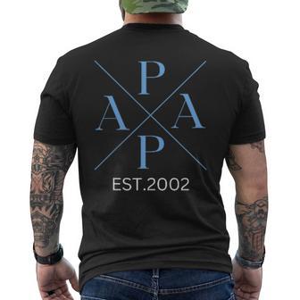 Lustiger Papa Est 2002 Papa Seit 2002 Papa Geburtsjahr 2002 T-Shirt mit Rückendruck - Geschenkecke