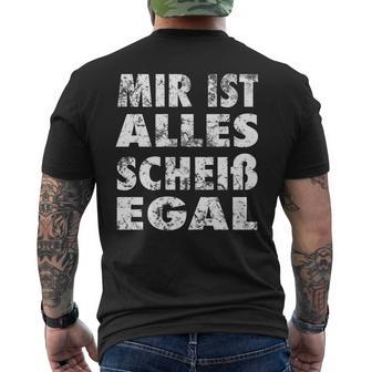 Lustiges Alles Scheiß Egal T-Shirt mit Rückendruck - Seseable