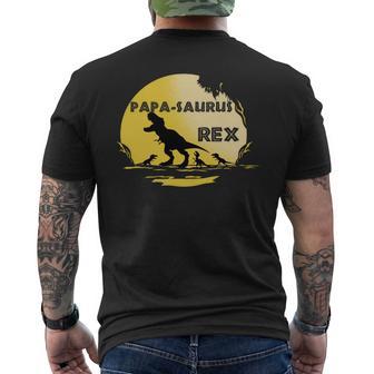 Lustiges Dino Papa-Saurus Rex Dinosaurier Papa T-Shirt mit Rückendruck - Geschenkecke