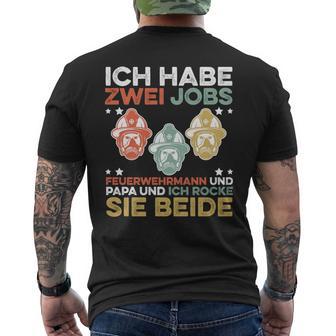 Lustiges Feuerwehrmann Kollegen Und Papa T-Shirt mit Rückendruck - Geschenkecke