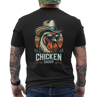 Lustiges Huhn Papa Männer Bauer Hühner Liebhaberatertag T-Shirt mit Rückendruck - Geschenkecke