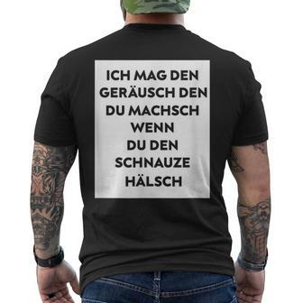 Lustiges Spruch Kurzärmliges Herren-T-Kurzärmliges Herren-T-Shirt Geräusch beim Schweigen – Schwarz, Statement Mode - Seseable