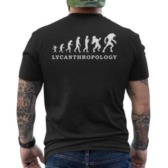 Lycantrhopology Werewolf Evolution Men's T-shirt Back Print | Mazezy
