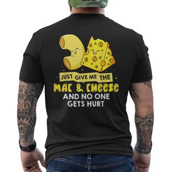 Mac And Cheese Macaroni Cheesy Noodle Men's T-shirt Back Print - Monsterry UK