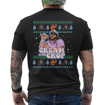 Macho-The Cream Of The CropWrestling Ugly Christmas Sweater Mens Back Print T-shirt - Thegiftio