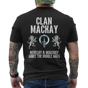 Mackay Clan Scottish Name Coat Of Arms Tartan Family Party Men's T-shirt Back Print - Seseable
