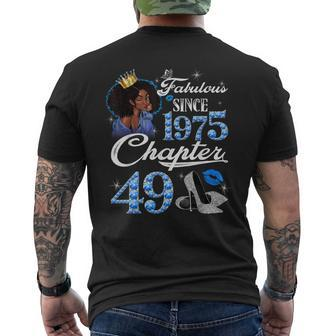 Made In 1975 49 Year Old Chapter 49Th Birthday Diamond Men's T-shirt Back Print - Monsterry