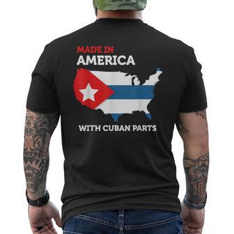 Made In America With Cuban Parts Cuba Usa Men's T-shirt Back Print - Monsterry DE