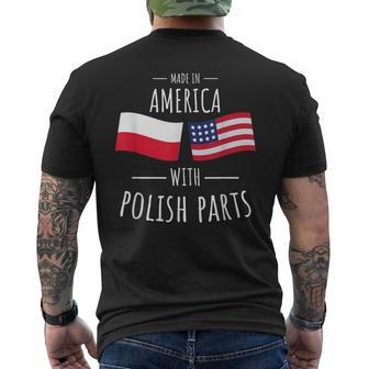 Made In America With Polish Parts Polish American Men's T-shirt Back Print - Monsterry
