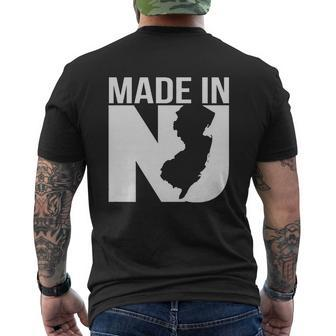 Made In Nj New Jersey Mens Back Print T-shirt - Seseable
