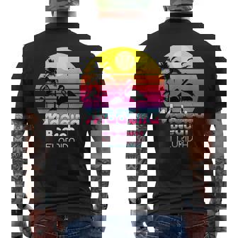 Madeira Beach Florida Fl Summer Vintage Sunset Seagulls Mens Back Print T-shirt - Thegiftio