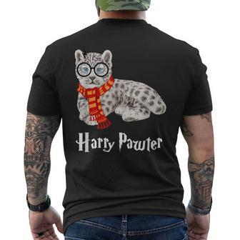 Magic Snow Leopard Harry Pawter Men's T-shirt Back Print - Monsterry AU