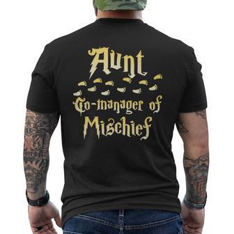 Magical Aunt Manager Of Mischief Matching Family Birthday Men's T-shirt Back Print - Monsterry UK