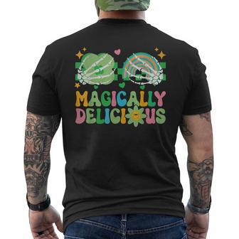 Magically Delicious Hippie St Patrick's Day Skeleton Charms Men's T-shirt Back Print - Monsterry AU