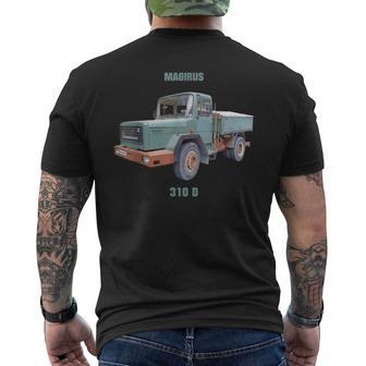 Magirus Deutz 310D Corner Hood Truckintage Car Nostalgia T-Shirt mit Rückendruck - Geschenkecke