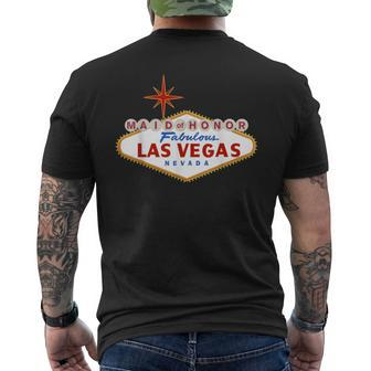 Maid Of Honor In Las Vegas Nevada Sign T Men's T-shirt Back Print - Monsterry AU