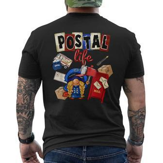 Mail Carrier Postal Gnome The Post Office Worker Mailman Men's T-shirt Back Print - Monsterry
