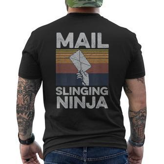 Mail Slinging Ninja For A Rural Carrier Mens Back Print T-shirt - Thegiftio UK