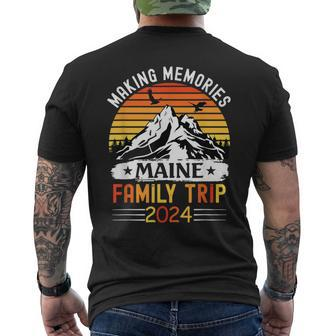 Maine Family Vacation 2024 Mountains Camping Family Trip Men's T-shirt Back Print | Mazezy UK
